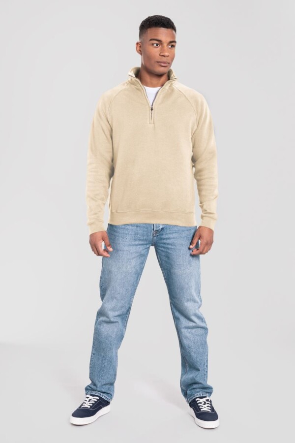 Ťažká mikina s 1/4 zipsom - Iconic Premium Zip Neck Sweat