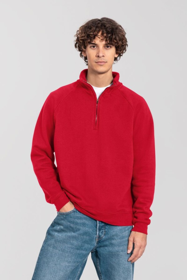 Ťažká mikina s 1/4 zipsom - Iconic Premium Zip Neck Sweat
