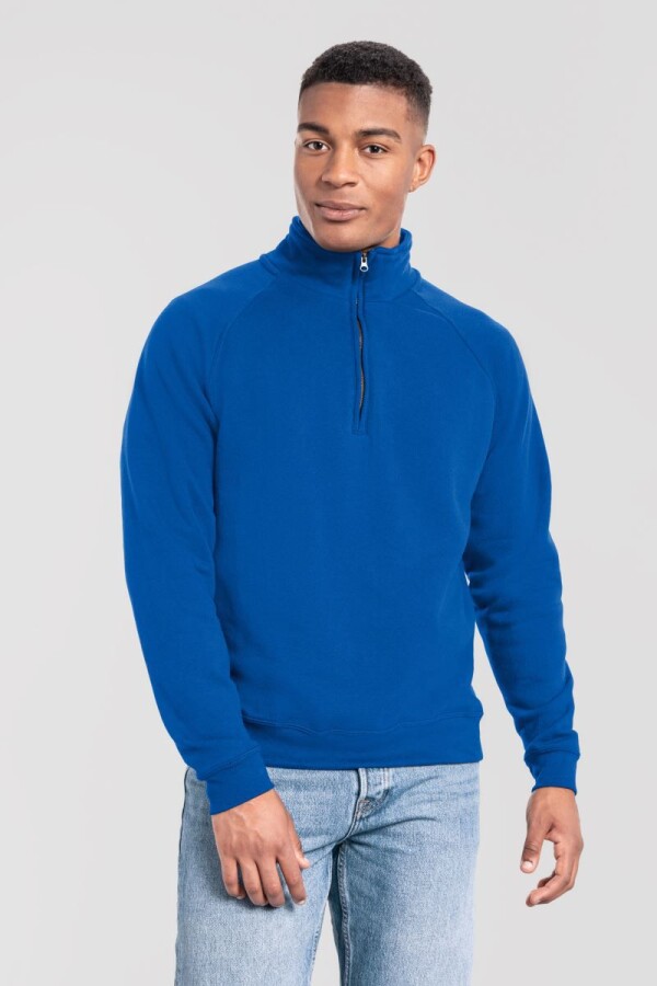 Ťažká mikina s 1/4 zipsom - Iconic Premium Zip Neck Sweat