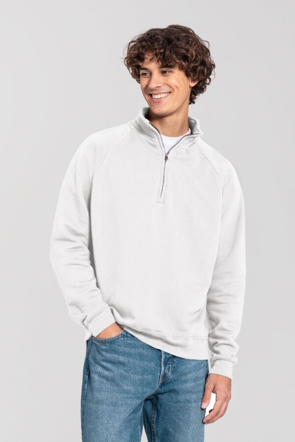 Ťažká mikina s 1/4 zipsom - Iconic Premium Zip Neck Sweat