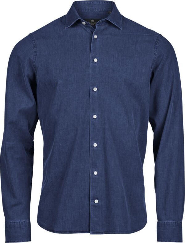Denim košeľa s dlhým rukávom TJ 4004