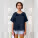 Stella Collider dámske tričko s vyhrnutým rukávom - sttw089-frenchnavy_studio_lifestyle_main_front - variant Eg STTW089C7271L