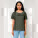 Stella Serena dámske tričko s hlbokým výstrihom - sttw173-khaki_studio_lifestyle_main_front - variant Eg STTW173C2231L