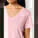 Stella Isla dámske tričko s výstrihom do V - sttw176-cottonpink_studio_lifestyle_detail_front - variant Eg STTW176C0051L