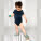 The babies' body s krátkym rukávom - stub103-frenchnavy_studio_lifestyle_main_front - variant Eg STUB103C727B3