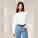 Stella Styler dámska uvoľnená popelínová košeľa - stww973-white_studio_lifestyle_main_front - variant Eg STWW973C0011L
