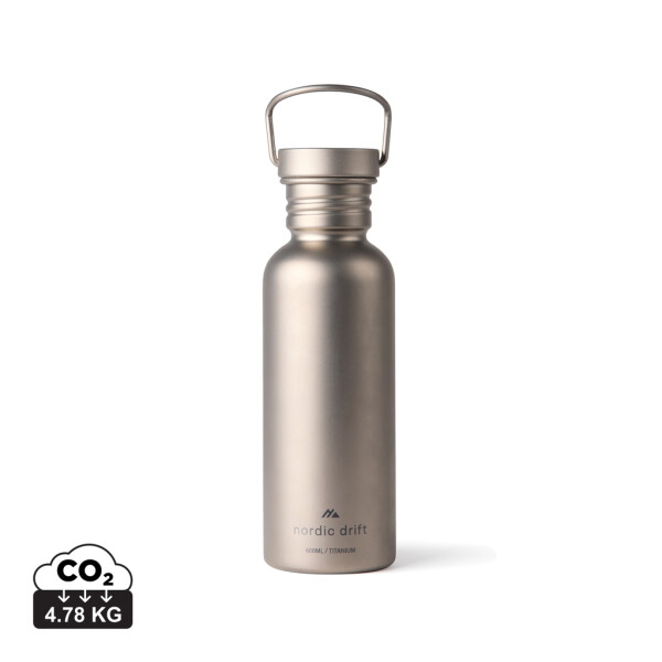 Nordic Drift Trail Ultra Ľahká Titánová Fľaša na vodu 600 ml