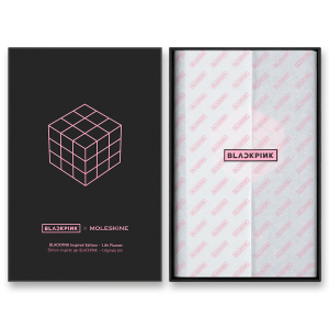 Diár Moleskine UNI Blackpink - tvrdé dosky, L, týždenná, zberateľská edícia — čierna
