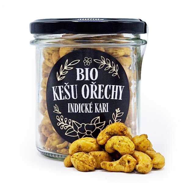 Kešu orechy s indickým kari BIO 150 g