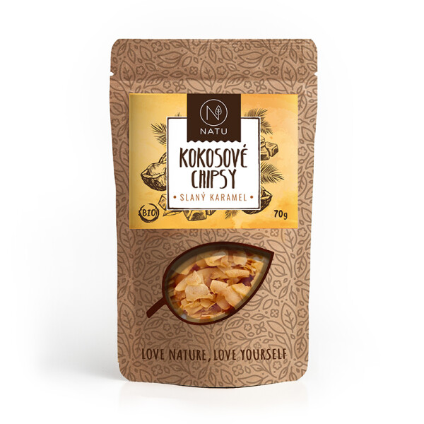 Kokosové chipsy slaný karamel BIO 70 g