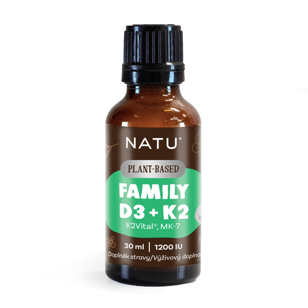 Family vitamín D3 + K2 (MK-7) vegan 30 ml