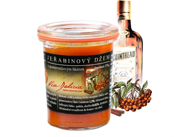 Jarabinový džem s pomarančovým likérom 175 g