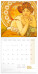 NOTIQUE Poznámkový kalendár Alfons Mucha 2027, 30 x 30 cm - pgp-36322-z_kal - variant Pg PGP-36322-Z