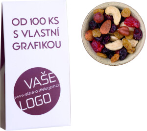 Zmes orechov a ovocia 100 g — žltá