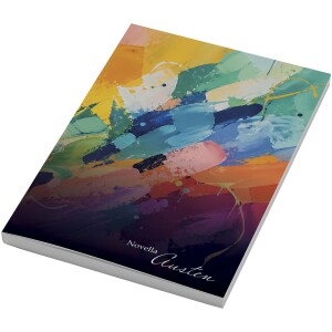 Novella Austen poznámkový blok formátu A5 s mäkkými doskami a 100 listami — biela