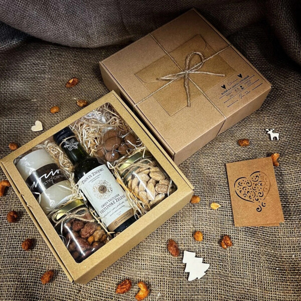 Párty box se svíčkou – průhledná/neprůhledná krabice
