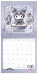 NOTIQUE Poznámkový kalendár Kuromi  2027, 30 x 30 cm - pgp-36971-v_kal - variant Pg PGP-36971-V