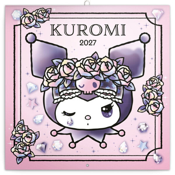 NOTIQUE Poznámkový kalendár Kuromi  2027, 30 x 30 cm