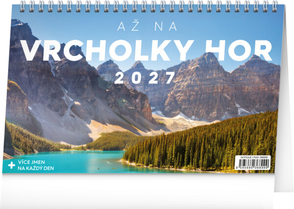 NOTIQUE Stolový kalendár Až na vrcholky hôr CZ 2027, 23,1 x 14,5 cm
