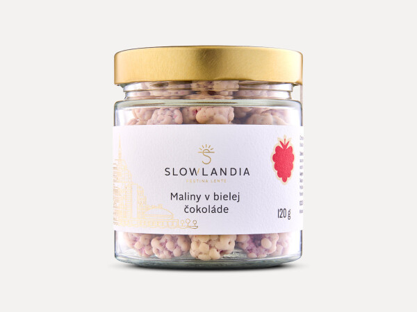 Maliny v bielej čokoláde 120 g