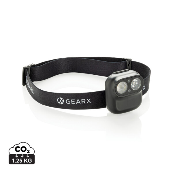 Gear X RCS čelová lampa z rec. plastu s pohybovým senzorom