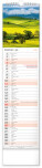NOTIQUE Nástenný kalendár Krajina CZ/SK 2027, 12 x 48 cm - pgn-36839-l_07 - variant Pg PGN-36839-L