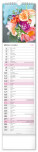 NOTIQUE Nástenný kalendár Květiny – Kvety CZ/SK 2027, 12 x 48 cm - pgn-36841-l_03 - variant Pg PGN-36841-L