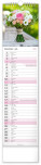 NOTIQUE Nástenný kalendár Květiny – Kvety CZ/SK 2027, 12 x 48 cm - pgn-36841-l_07 - variant Pg PGN-36841-L