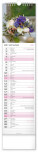 NOTIQUE Nástenný kalendár Květiny – Kvety CZ/SK 2027, 12 x 48 cm - pgn-36841-l_09 - variant Pg PGN-36841-L