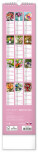NOTIQUE Nástenný kalendár Květiny – Kvety CZ/SK 2027, 12 x 48 cm - pgn-36841-l_zad - variant Pg PGN-36841-L