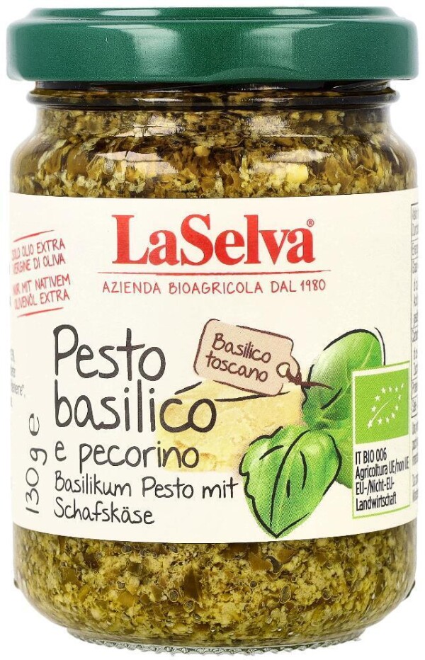 Bazalkové pesto s pecorinom a olivovým olejom 130 g