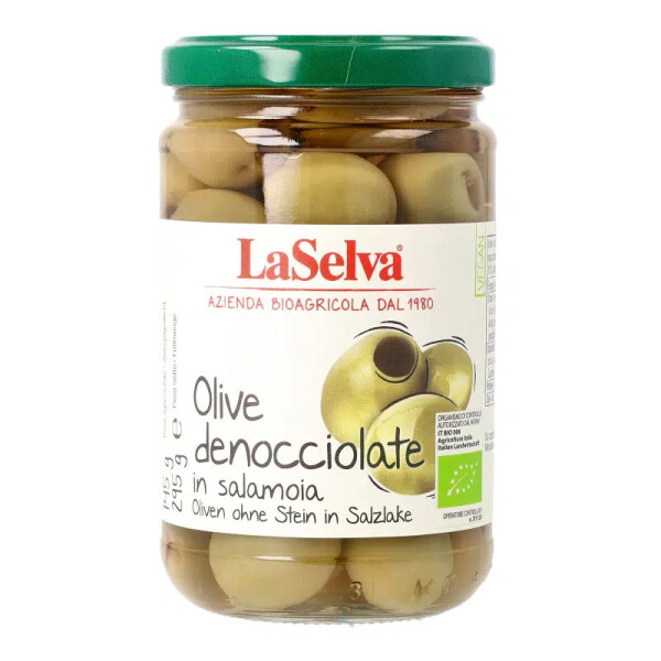 Zelené olivy bez kôstky v slanom náleve 295 g