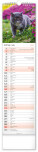 NOTIQUE Nástenný kalendár Mačky CZ/SK 2027, 12 x 48 cm - pgn-36844-l_05 - variant Pg PGN-36844-L