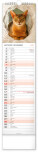 NOTIQUE Nástenný kalendár Mačky CZ/SK 2027, 12 x 48 cm - pgn-36844-l_11 - variant Pg PGN-36844-L