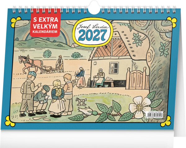 NOTIQUE Stolový kalendár Josef Lada CZ 2027, 30 x 21 cm