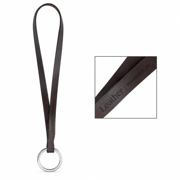Vytlačená vzorka Lanyard LEATHER Short Slim (10 mm)
