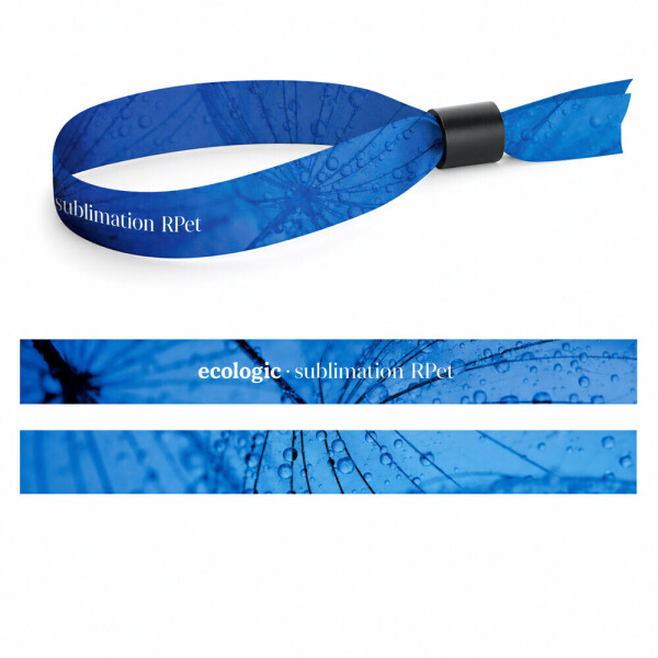 Vytlačená vzorka Náramok na zápästie Lanyard SUBLIMATION Slim II (15 mm) vyrobený z recyklovaného polyesteru (100 % rPET)