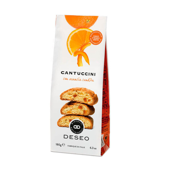 Cantuccini s kúskami kandizovaných pomarančov 180 g