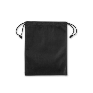 GIFT BAG M. Stredne veľké netkané vrecko (60 g/m²) tepelne zatavené, 250 x 320 mm — čierna