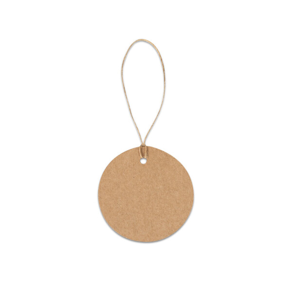 LABEL ROUND. Kruhová etiketa vyrobená zo 100 % recyklovaného papiera (700 g/m²)