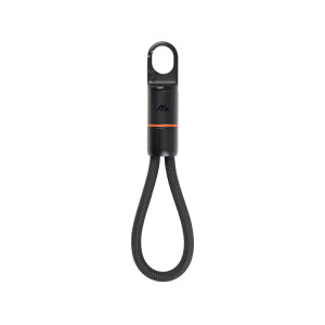 Rýchlonabíjací kábel s karabínou Nordic Drift Everest USB-C 60W — čierna