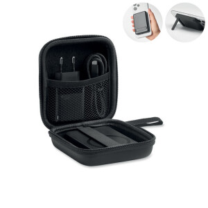 ATLAS Magnet. powerbanka 5000mAh, set — čierna