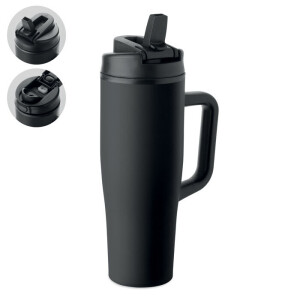 ATLANTA Termohrnček 900 ml — čierna