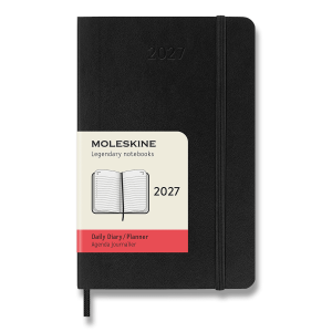Diár Moleskine 2027 - mäkké dosky, S, denný, viac farieb — čierna