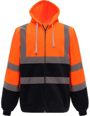 YK07 Mikina na zips Hi-Vis - Reklamnepredmety