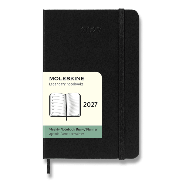 Diár Moleskine 2027 - tvrdé dosky, S, týždenný