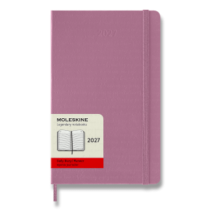 Diár Moleskine Colored Patterned 2027 - tvrdé dosky, L, denný, ružový — ružová