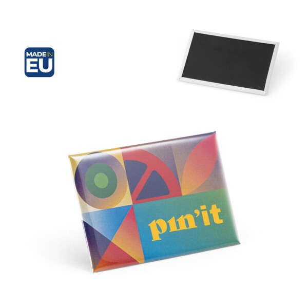 Button P'IN 15. Button P'IN 15. Magnetický obdlžníkový odznak