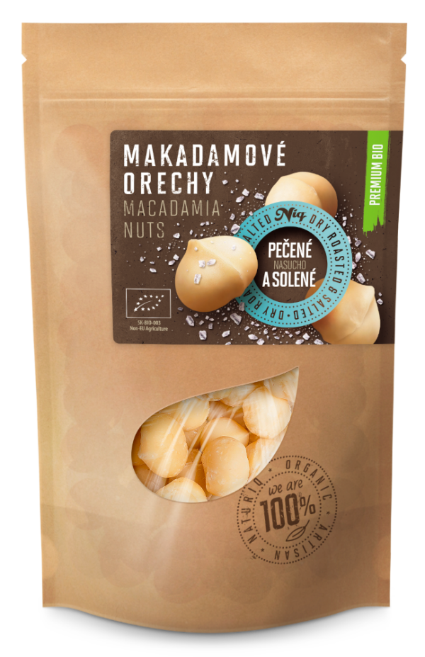 Bio Makadámiové orechy pečené solené
