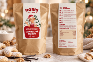 Zmes na prípravu vianočných cookies – doypack — rôzne farby